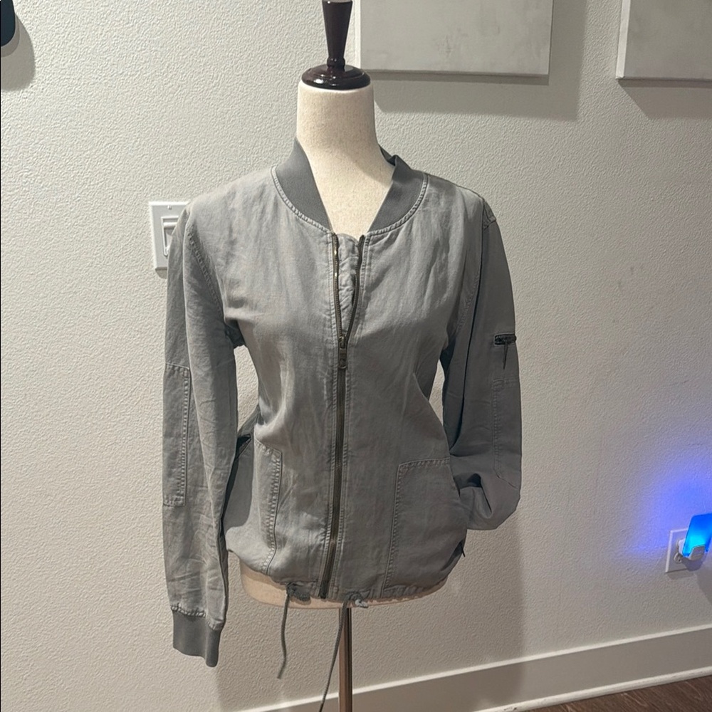 Michael Stars Charcoal Bomber Jacket
